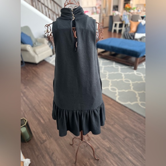 Anthropologie Maeve Black Sleeveless Dress with Ruffle Bottom Size Small - Picture 10 of 16